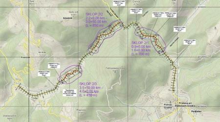 Cesta Polhov Gradec-Zalog - izsek iz projekta
